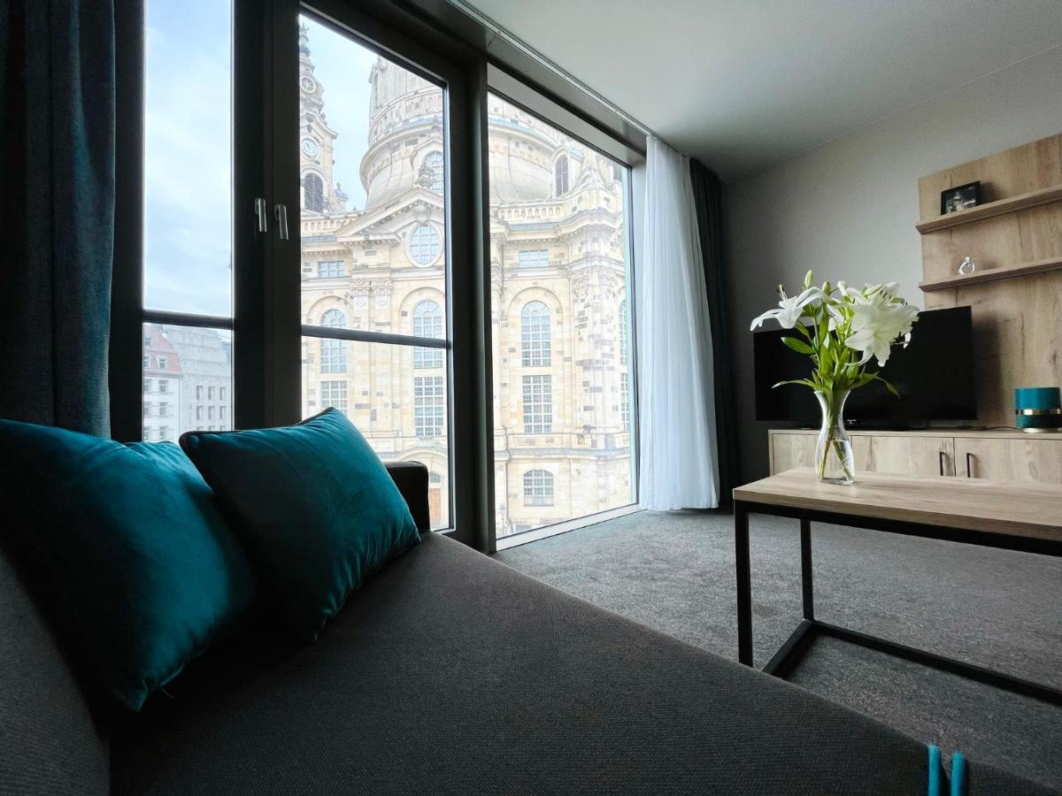 Einzigartiges Panoramaapartment An Der Frauenkirche Dresden Bagian luar foto